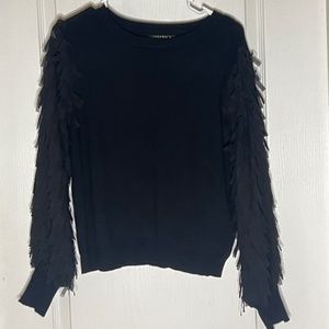 Joseph A Black Sweater with Funky Sleeves (detail in pic) Size Medium